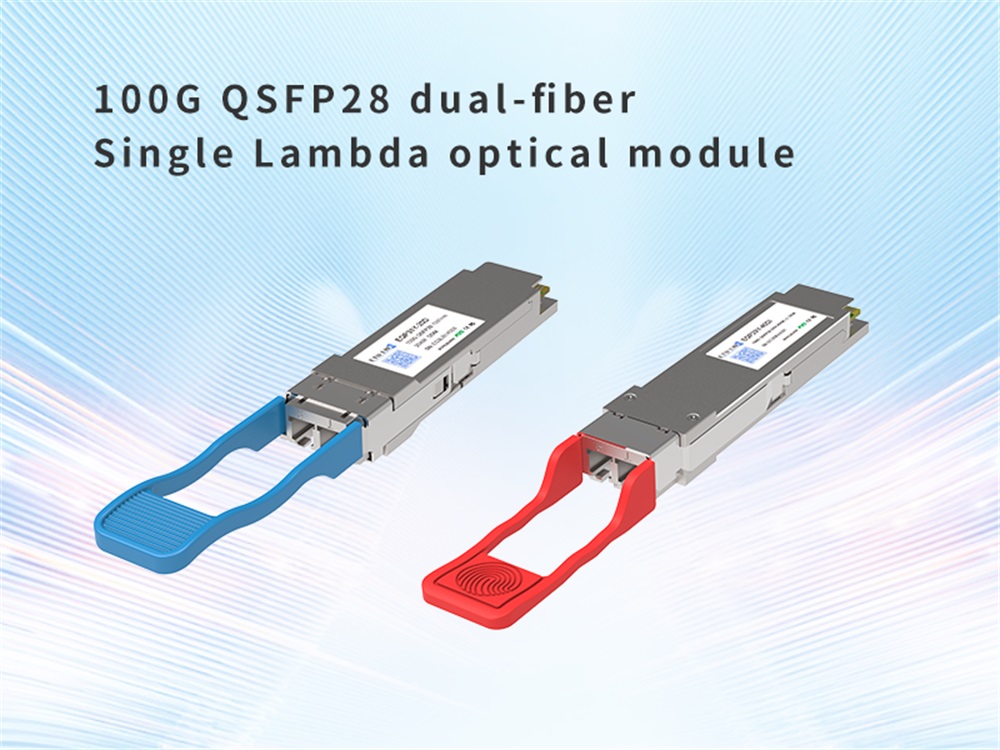 Cost-effective solution for 100G QSFP28 dual-fiber Single Lambda optical module